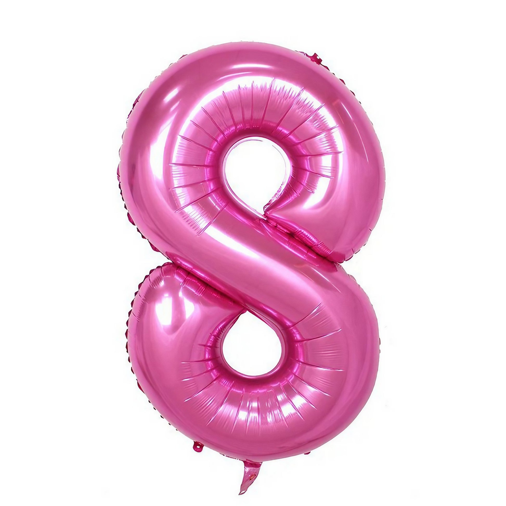 Balon din Folie Klevo, Cifra 8, 81 cm, Pentru Aer sau Heliu, Bulk, Roz