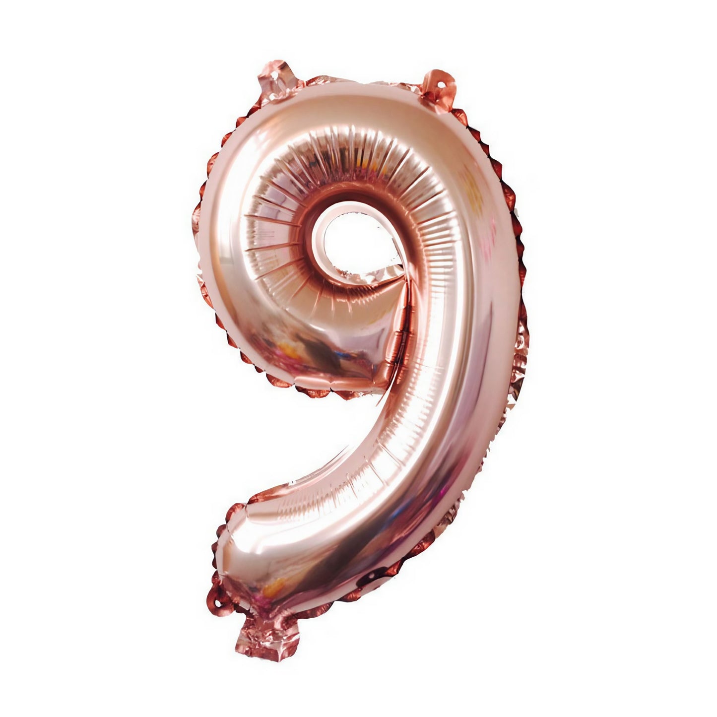 Balon din Folie Klevo, Cifra 9, 81 cm, Pentru Aer sau Heliu, Bulk, Roz Auriu