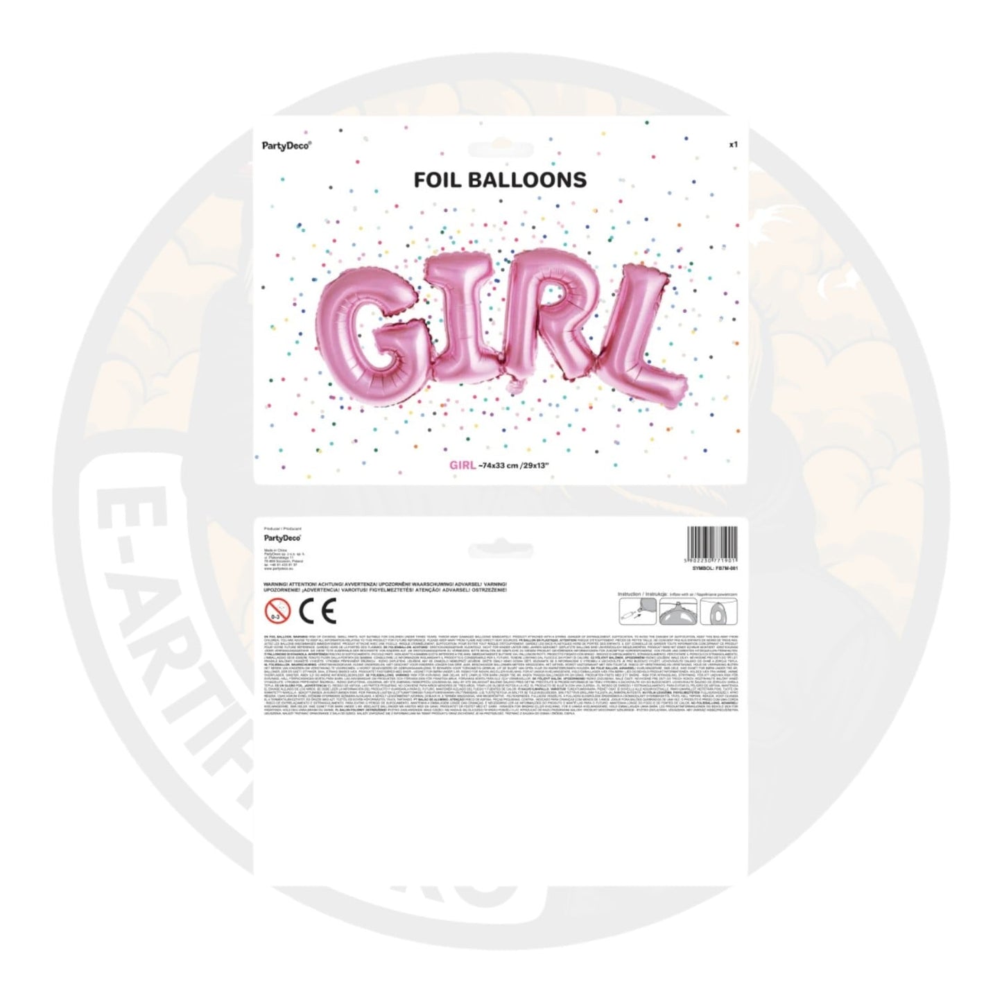 Balon din folie Girl, 67 cm, roz