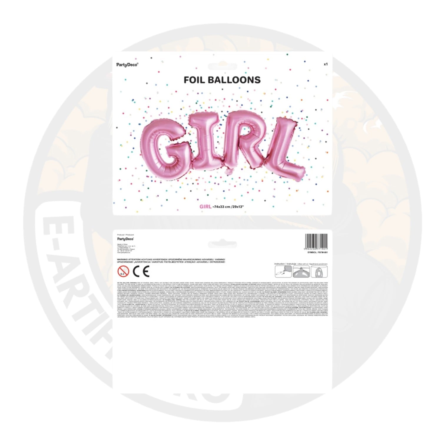 Balon din folie Girl, 67 cm, roz