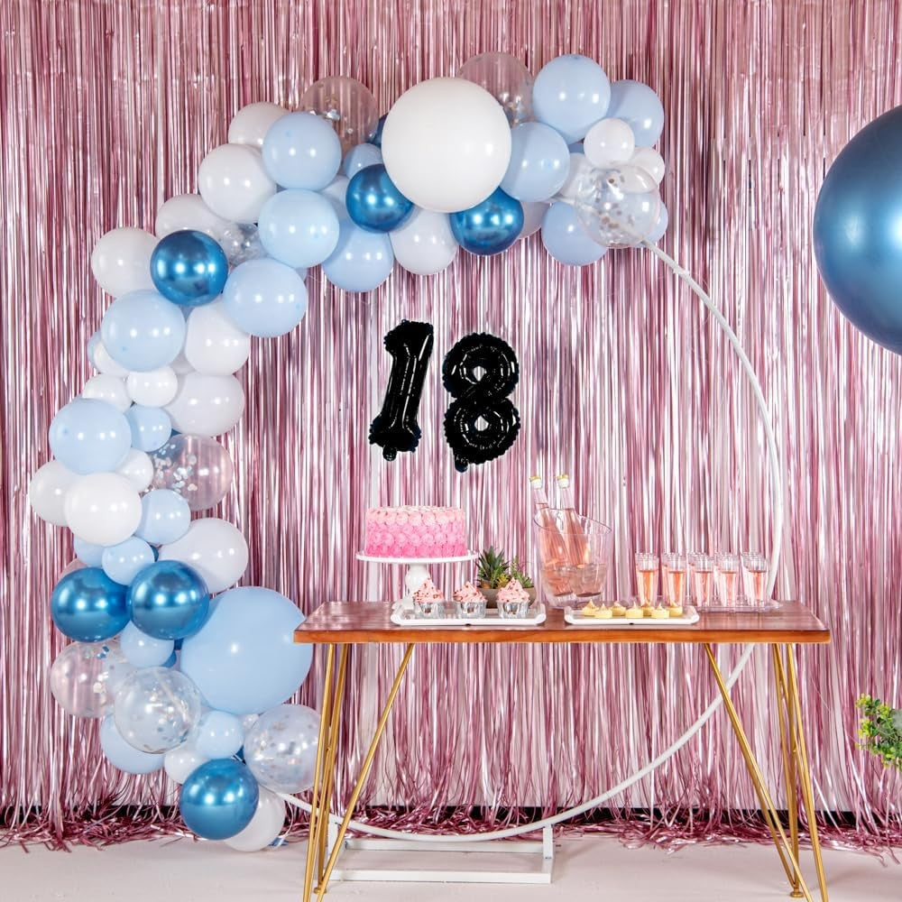 Balon din Folie Metalizata Klevo, Figurina Cifra, Tema Aniversare 40 cm, Ambalaj Individual, Pai inclus, Umflare cu Aer sau Heliu, Negru, Cifra 8