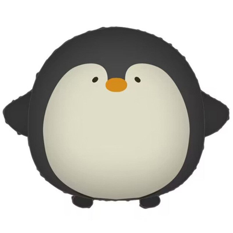 Balon din Folie Metalizata, Klevo, Figurina Animata, Model Pinguin, 54 x 48 cm, Ambalaj Individual, Pai Inclus, Umflare cu Aer sau Heliu, Negru