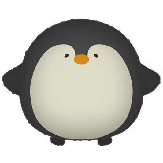 Balon din Folie Metalizata, Klevo, Figurina Animata, Model Pinguin, 54 x 48 cm, Ambalaj Individual, Pai Inclus, Umflare cu Aer sau Heliu, Negru