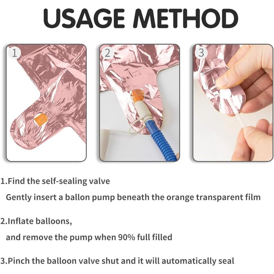 Balon din Folie Metalizata Klevo, Figurina Cifra, Tema Aniversare 100 cm, Ambalaj Individual, Pai inclus, Umflare cu Aer sau Heliu, Coral, Rose, Cifra 2