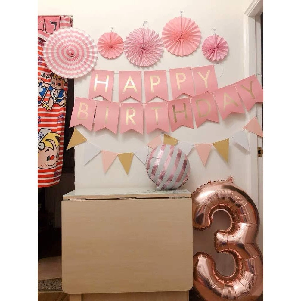 Balon din Folie Metalizata Klevo, Figurina Cifra, Tema Aniversare 100 cm, Ambalaj Individual, Pai inclus, Umflare cu Aer sau Heliu, Coral, Rose Gold, Cifra 3