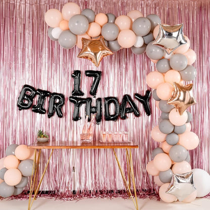 Balon din Folie Metalizata Klevo, Figurina Cifra, Tema Aniversare 40 cm, Ambalaj Individual, Pai inclus, Umflare cu Aer sau Heliu, Negru, Cifra 7