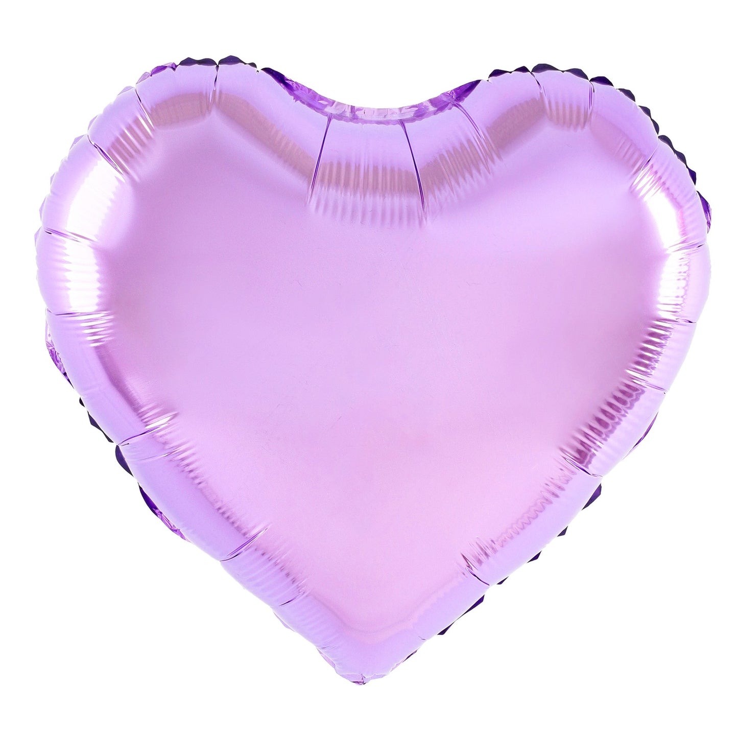 Balon din Folie Metalizata, Klevo, Figurina Inimioara, Model Simplu, Tematica Iubire, 40 cm, Ambalaj Individual, Pai Inclus, Umflare cu Aer sau Heliu, Mov Deschis