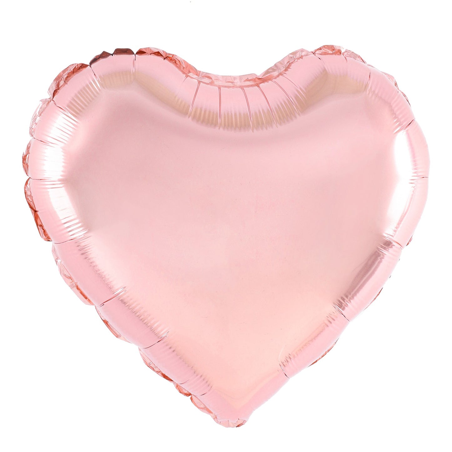 Balon din Folie Metalizata, Klevo, Figurina Inimioara, Model Simplu, Tematica Iubire, 40 cm, Ambalaj Individual, Pai Inclus, Umflare cu Aer sau Heliu, Rose