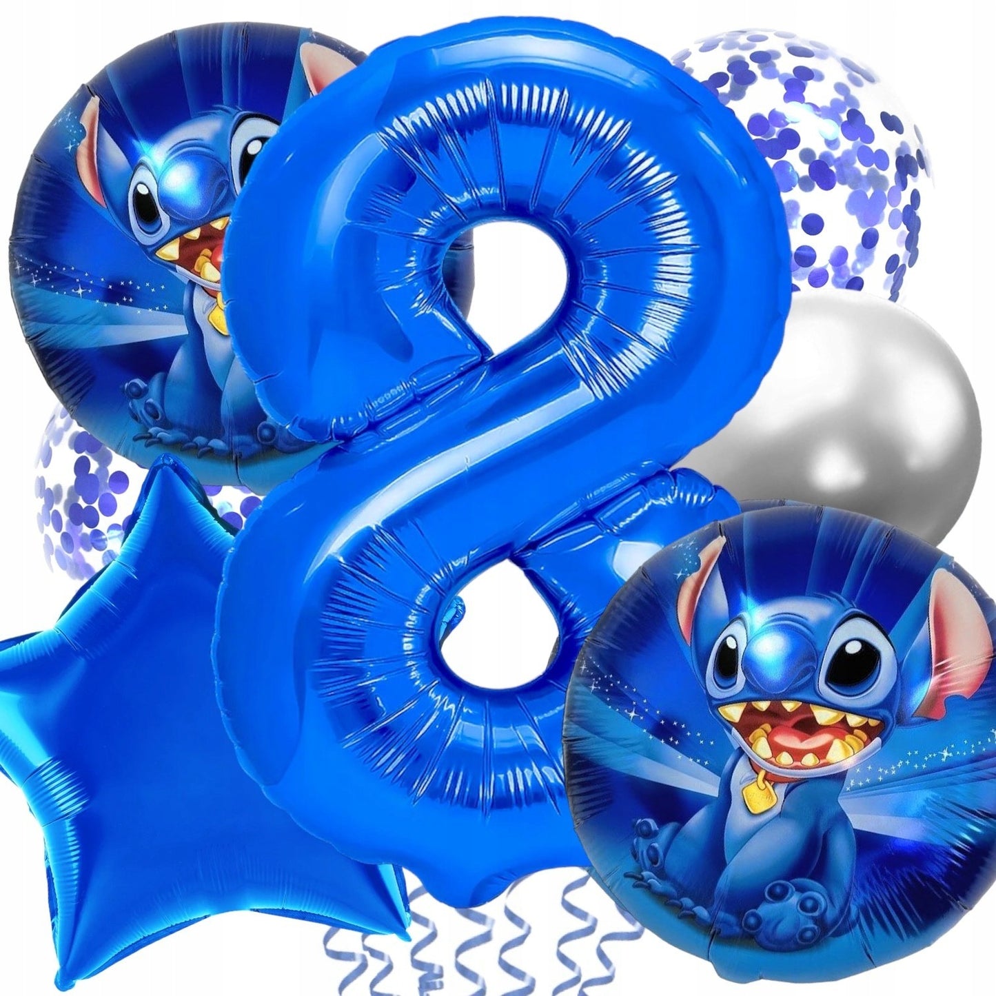 Balon din Folie Metalizata, Klevo, Figurina Stea, Model Simplu, Tematica Aniversare, 40 cm, Ambalaj Individual, Pai Inclus, Umflare cu Aer sau Heliu, Albastru