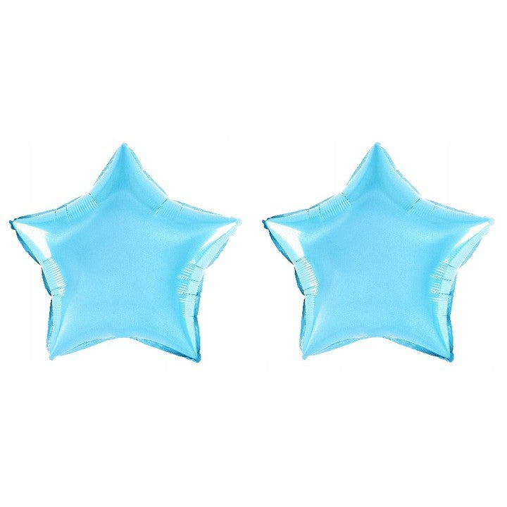 Balon din Folie Metalizata, Klevo, Figurina Stea, Model Simplu, Tematica Aniversare, 40 cm, Ambalaj Individual, Pai Inclus, Umflare cu Aer sau Heliu, Bleu