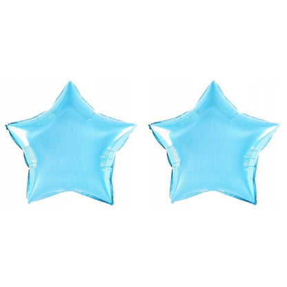 Balon din Folie Metalizata, Klevo, Figurina Stea, Model Simplu, Tematica Aniversare, 40 cm, Ambalaj Individual, Pai Inclus, Umflare cu Aer sau Heliu, Bleu