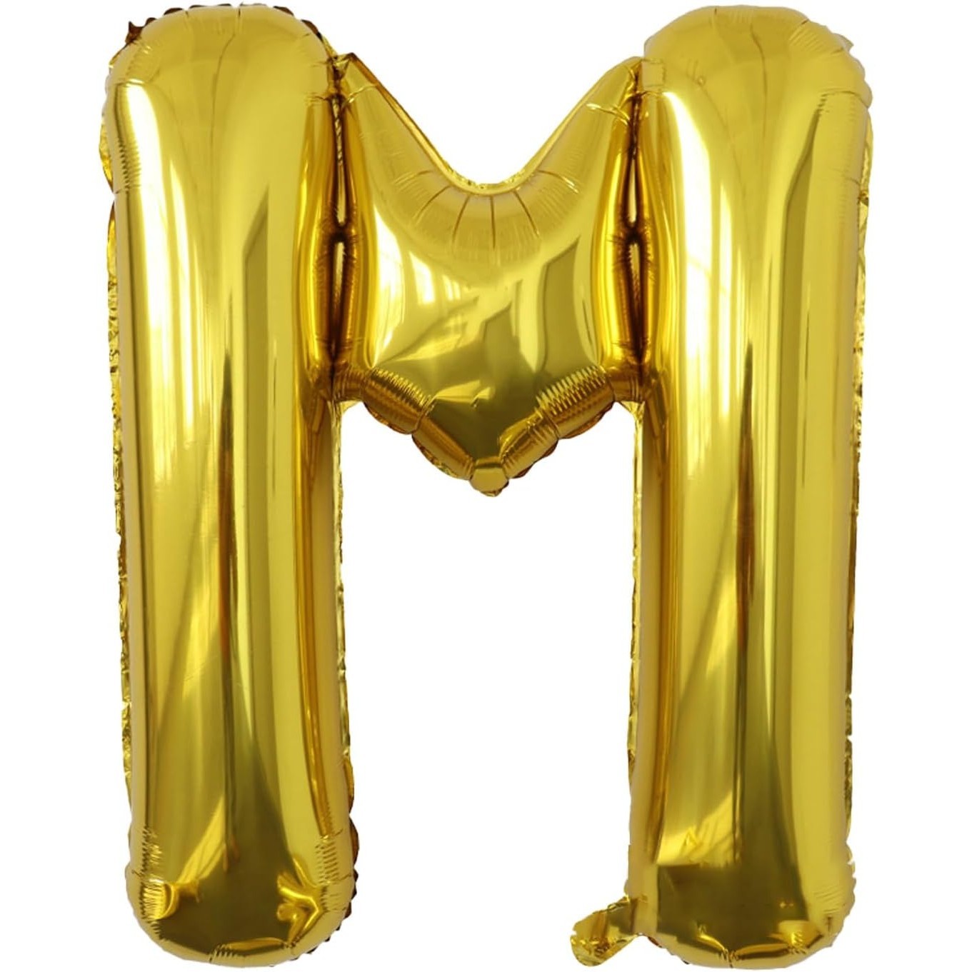 Balon Folie Metalizata Litera M, Klevo, 40 cm, Umflati cu Heliu sau Aer, Ambalaj Individual, Pai inclus, Auriu
