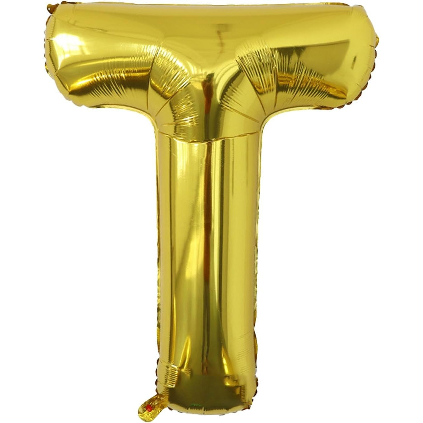 Balon Folie Metalizata Litera T, Klevo, 40 cm, Umflati cu Heliu sau Aer, Ambalaj Individual, Pai inclus, Auriu