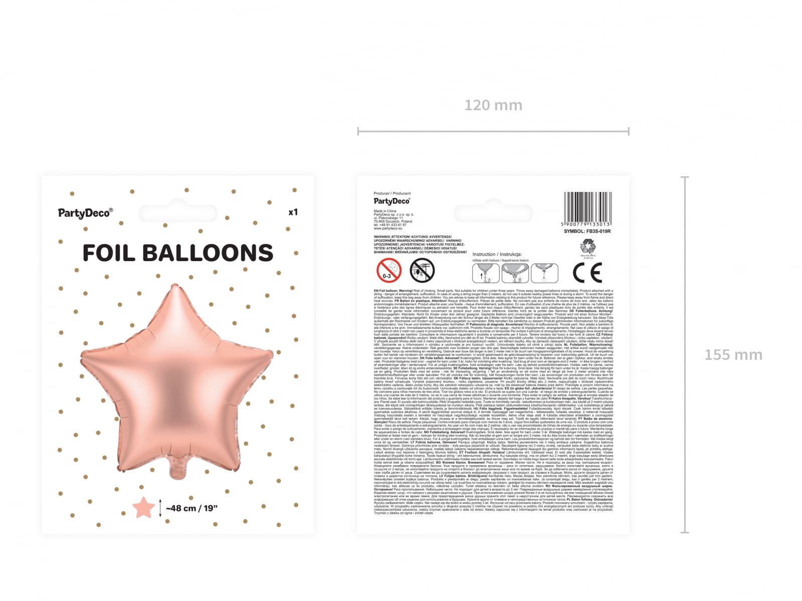Balon din folie Stea, 48 cm