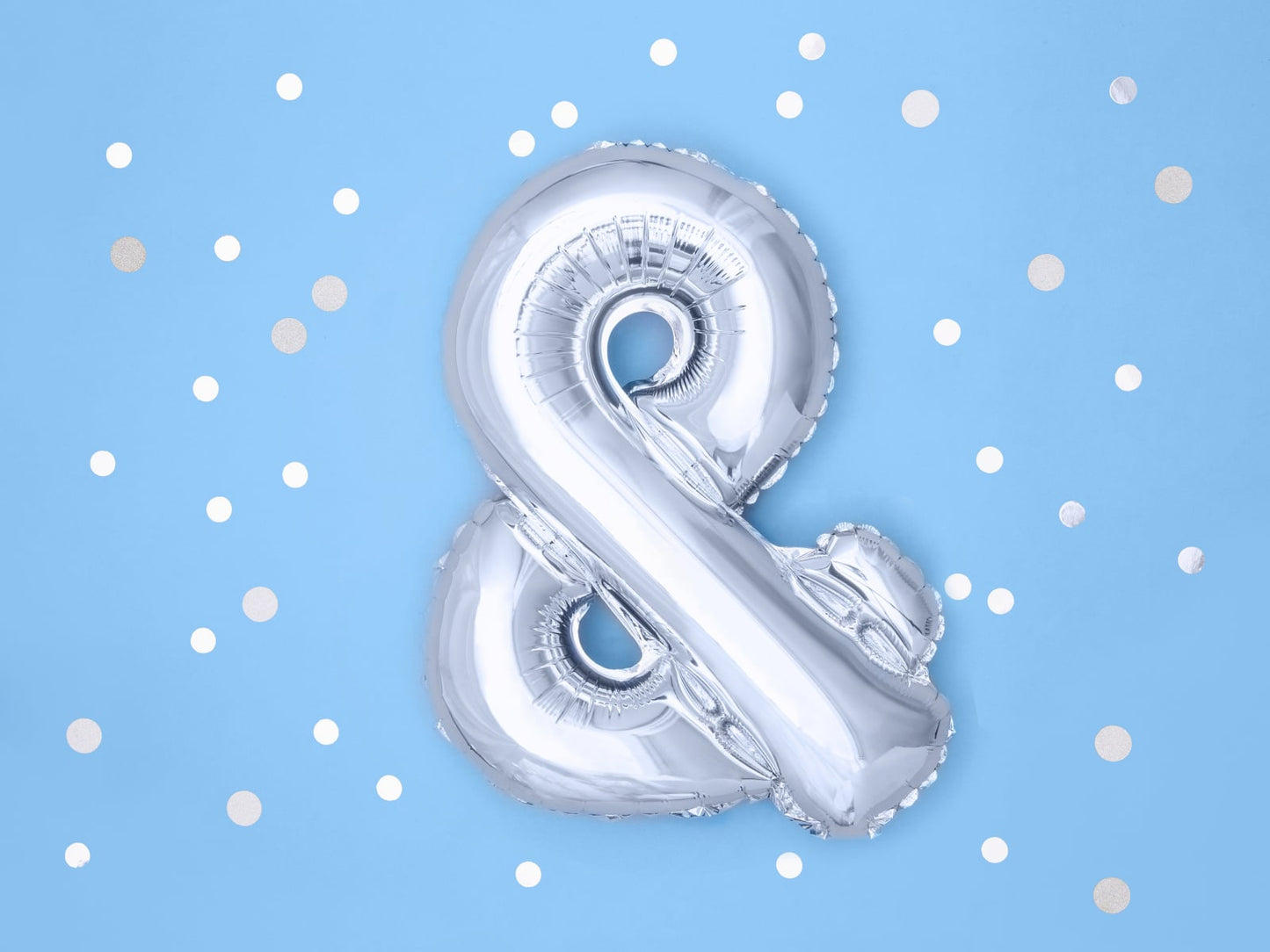 Balon folie &, 35cm, argintiu (1 buc.)