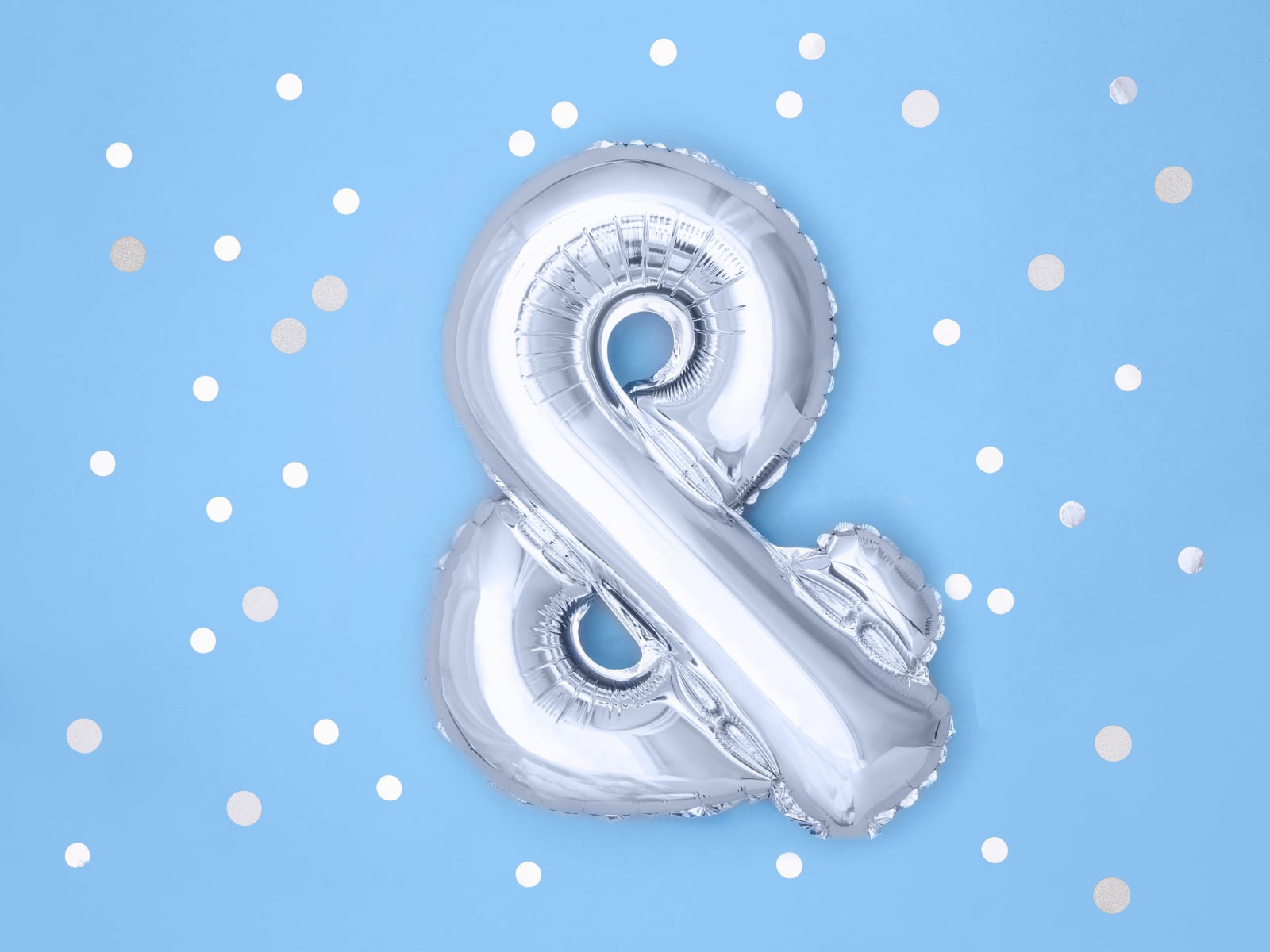 Balon folie &, 35cm, argintiu (1 buc.)