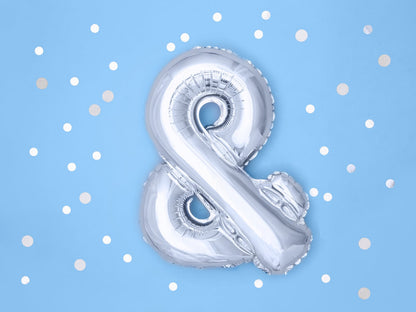 Balon folie &, 35cm, argintiu (1 buc.)