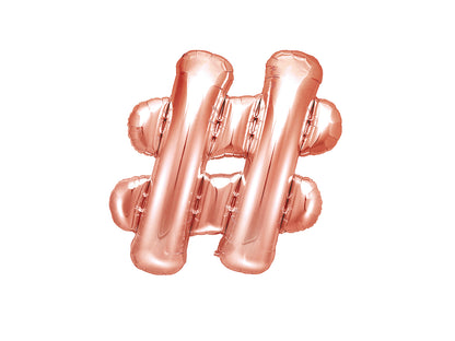 Balon folie #, 35cm, rose gold (1 buc.)