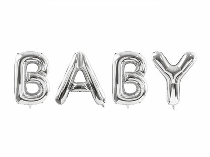 Balon folie Baby, 262x86cm, argintiu (1 buc.)