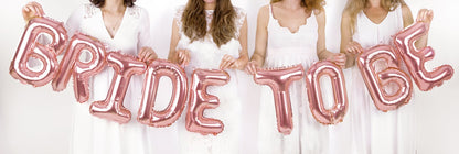 Balon folie Bride to be, 340x35cm, rose gold (1 buc.)