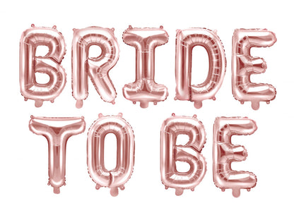 Balon folie Bride to be, 340x35cm, rose gold (1 buc.)