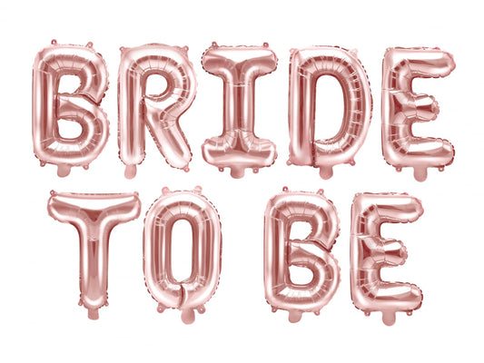 Balon folie Bride to be, 340x35cm, rose gold (1 buc.)