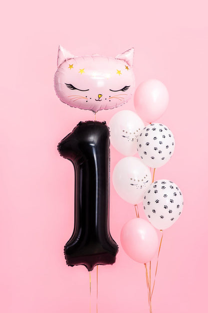 Balon folie negru cifra 1 50 cm