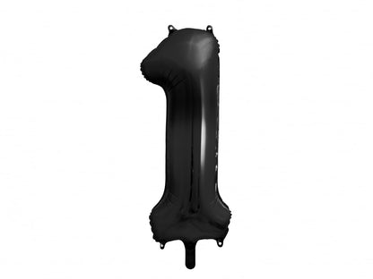 Balon folie negru cifra 1 50 cm
