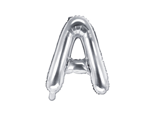 Balon folie Litera ''A'', 35cm, argintiu (1 buc.)