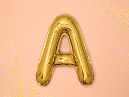 Balon folie Litera ''A'', 35cm, auriu (1 buc.)