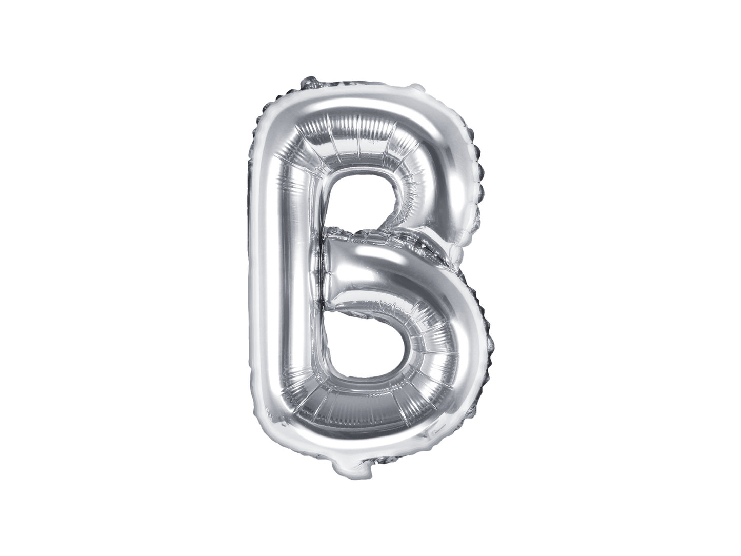 Balon folie Litera ''B'', 35cm, argintiu (1 buc.)