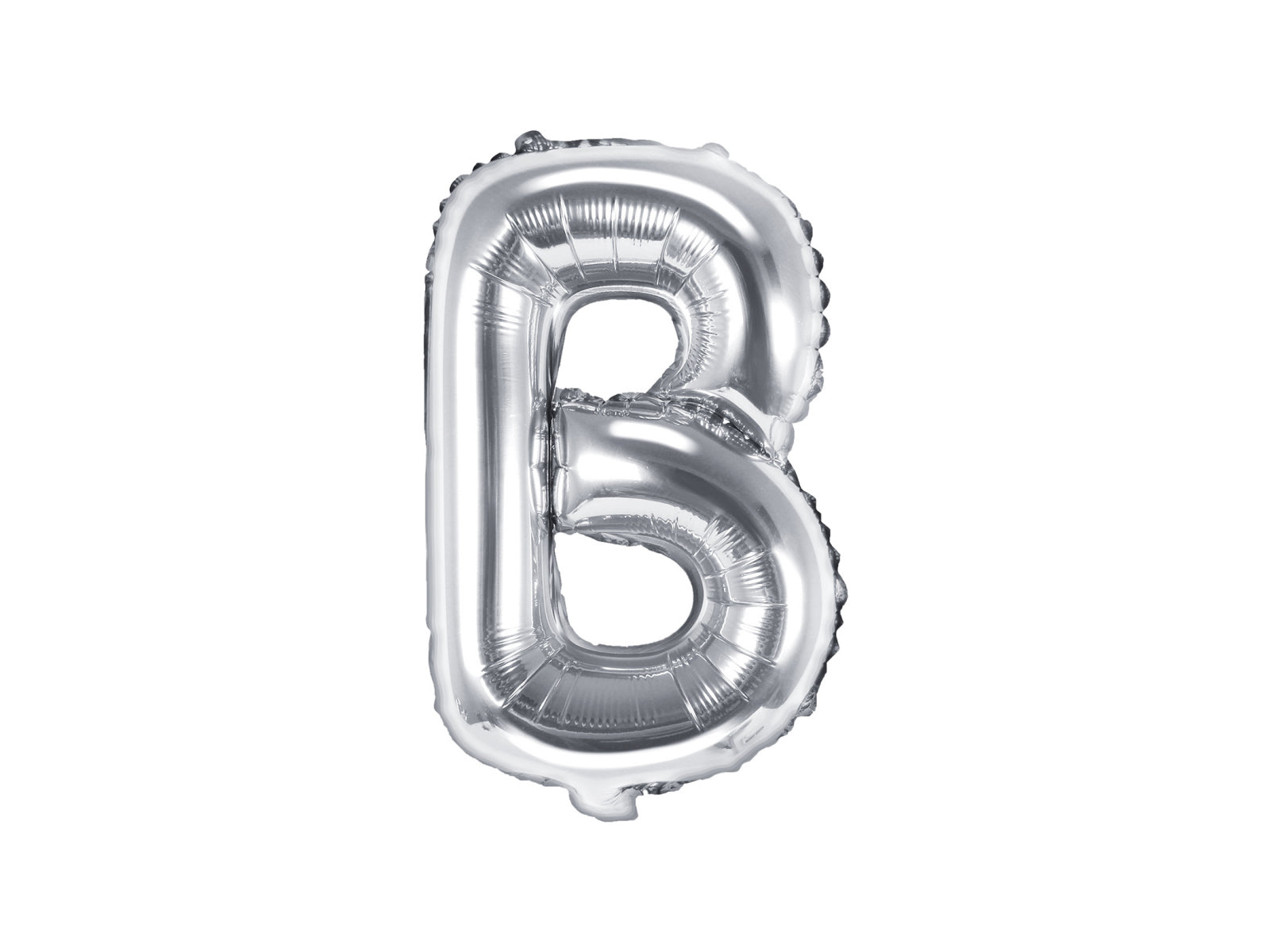 Balon folie Litera ''B'', 35cm, argintiu (1 buc.)