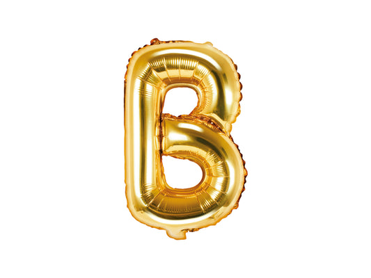 Balon folie Litera ''B'', 35cm, auriu (1 buc.)