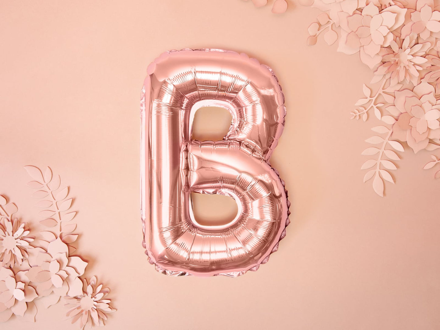 Balon folie Litera ''B'', 35cm, rose gold (1 buc.)