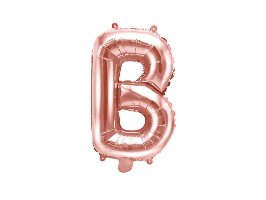 Balon folie Litera ''B'', 35cm, rose gold (1 buc.)