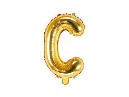Balon folie Litera ''C'', 35cm, auriu (1 buc.)
