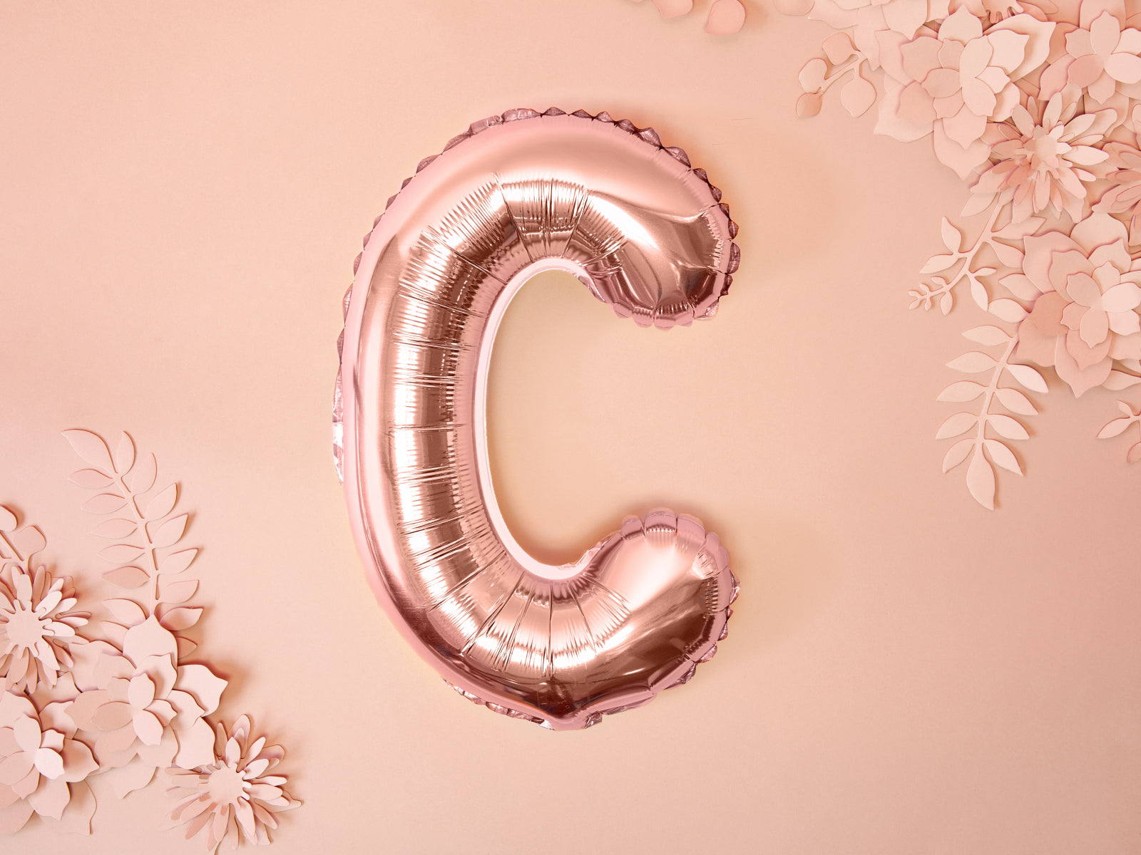 Balon folie Litera ''C'', 35cm, rose gold (1 buc.)