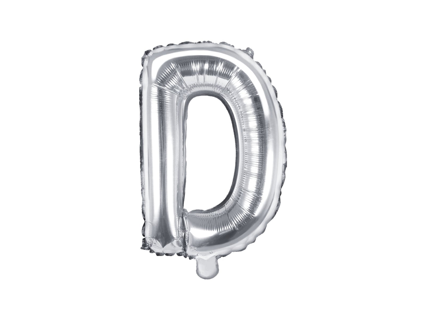 Balon folie Litera ''D'', 35cm, argintiu (1 buc.)