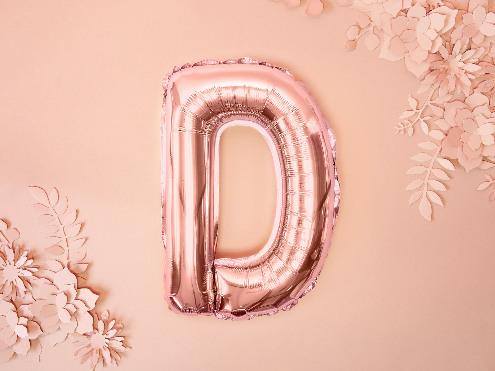 Balon folie Litera ''D'', 35cm, rose gold (1 buc.)
