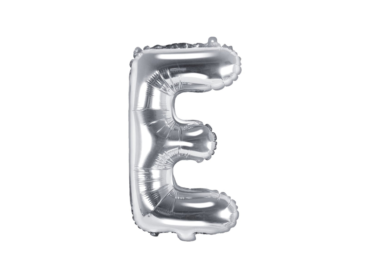 Balon folie Litera ''E'', 35cm, argintiu (1 buc.)