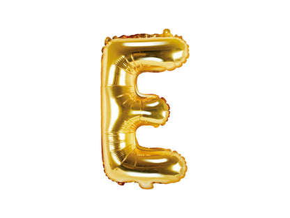 Balon folie Litera ''E'', 35cm, auriu (1 buc.)
