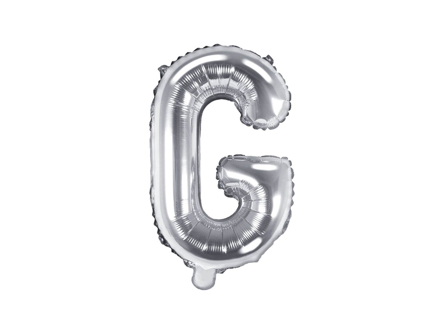 Balon folie Litera ''G'', 35cm, argintiu (1 buc.)