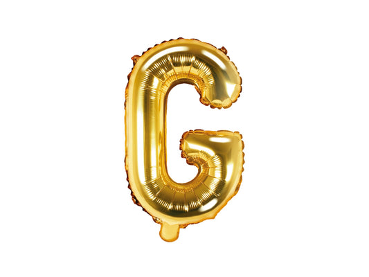 Balon folie Litera ''G'', 35cm, auriu (1 buc.)