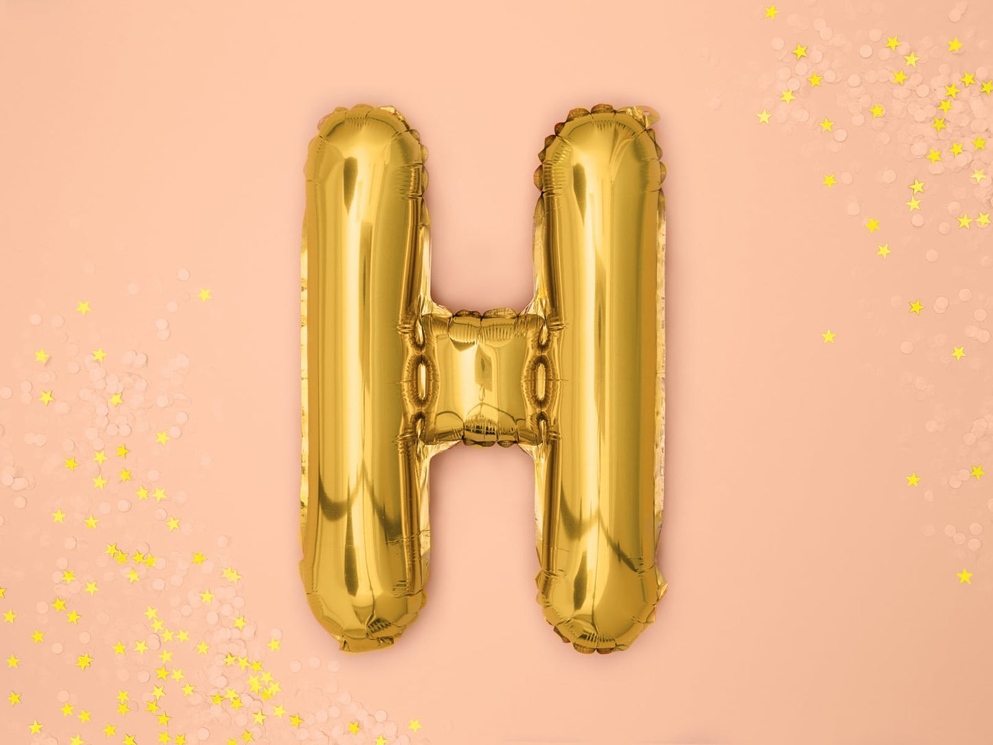 Balon folie Litera ''H'', 35cm, auriu (1 buc.)