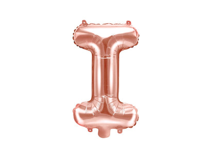 Balon folie Litera ''I'', 35cm, rose gold (1 buc.)