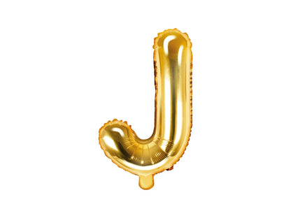Balon folie Litera ''J'', 35cm, auriu (1 buc.)