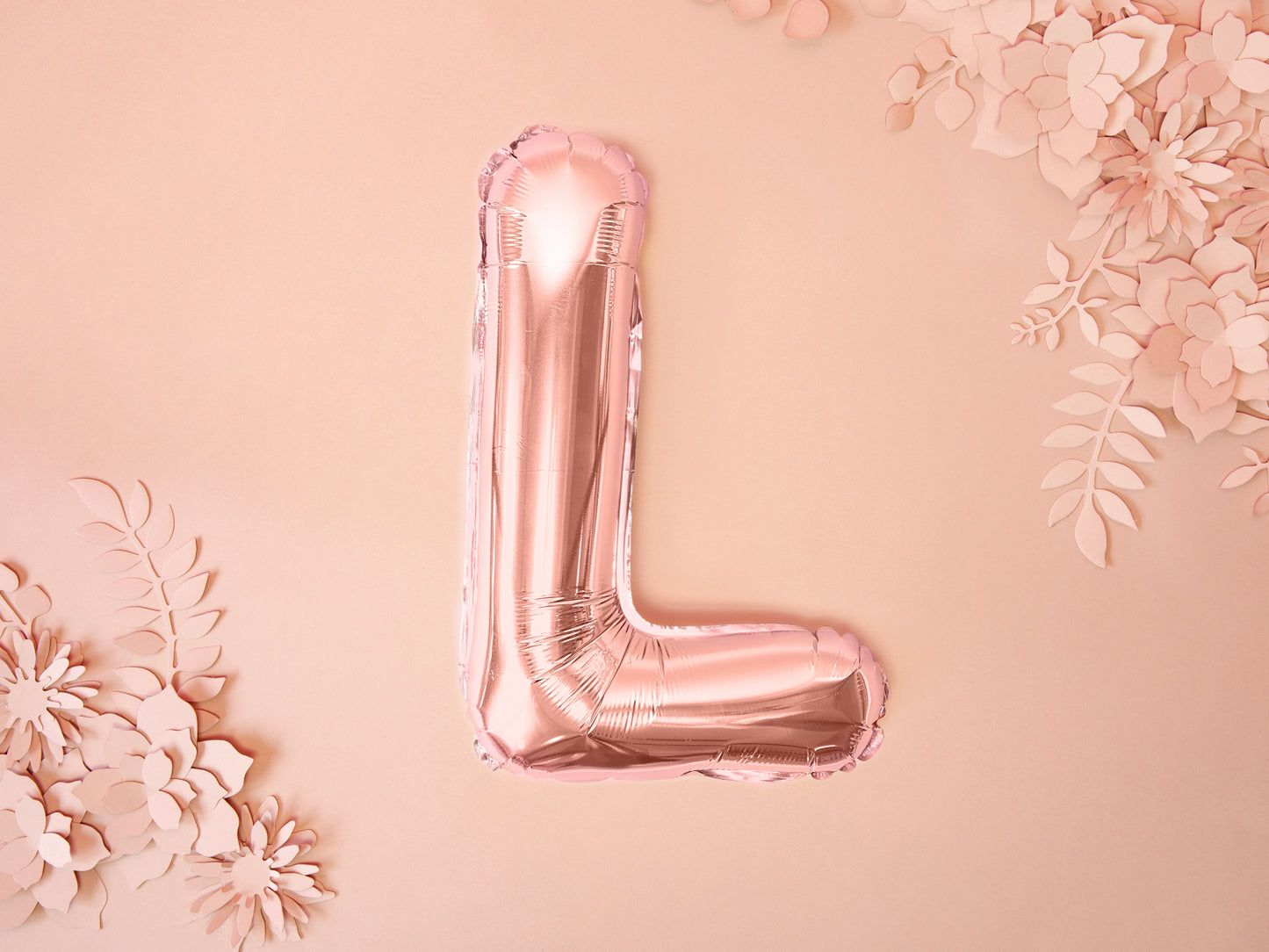 Balon folie Litera ''L'', 35cm, rose gold (1 buc.)