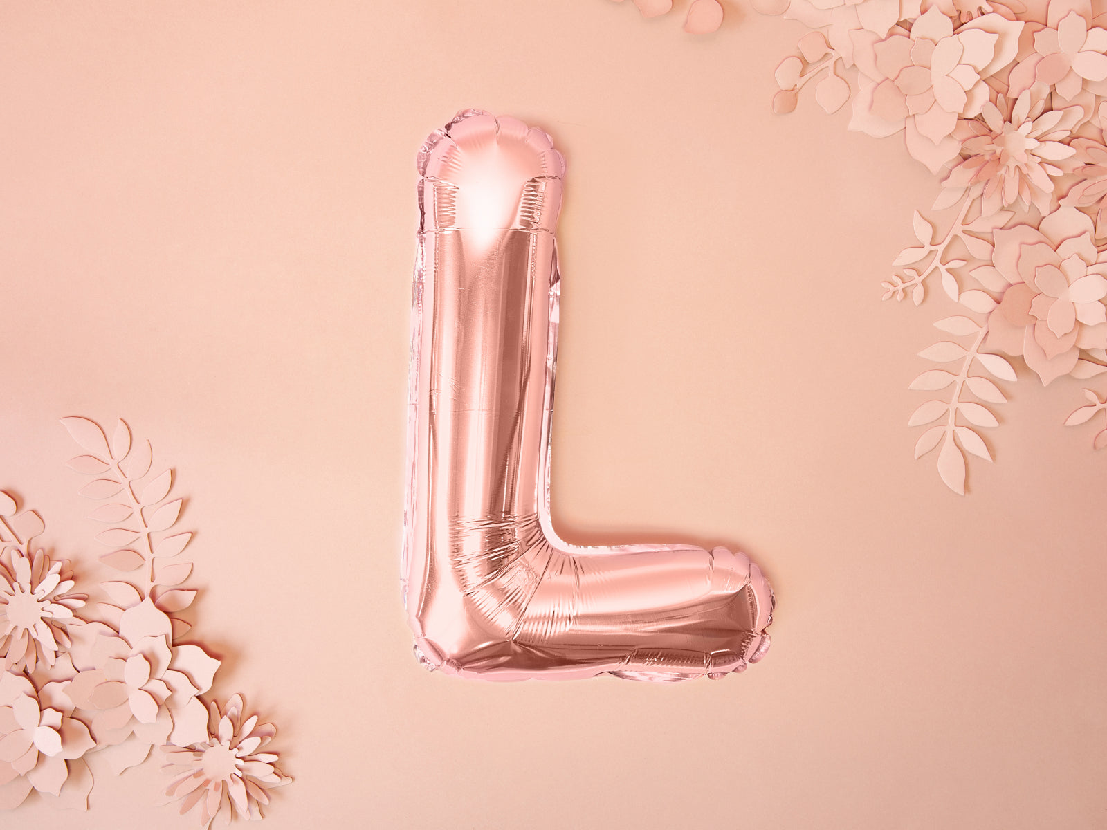 Balon folie Litera ''L'', 35cm, rose gold (1 buc.)