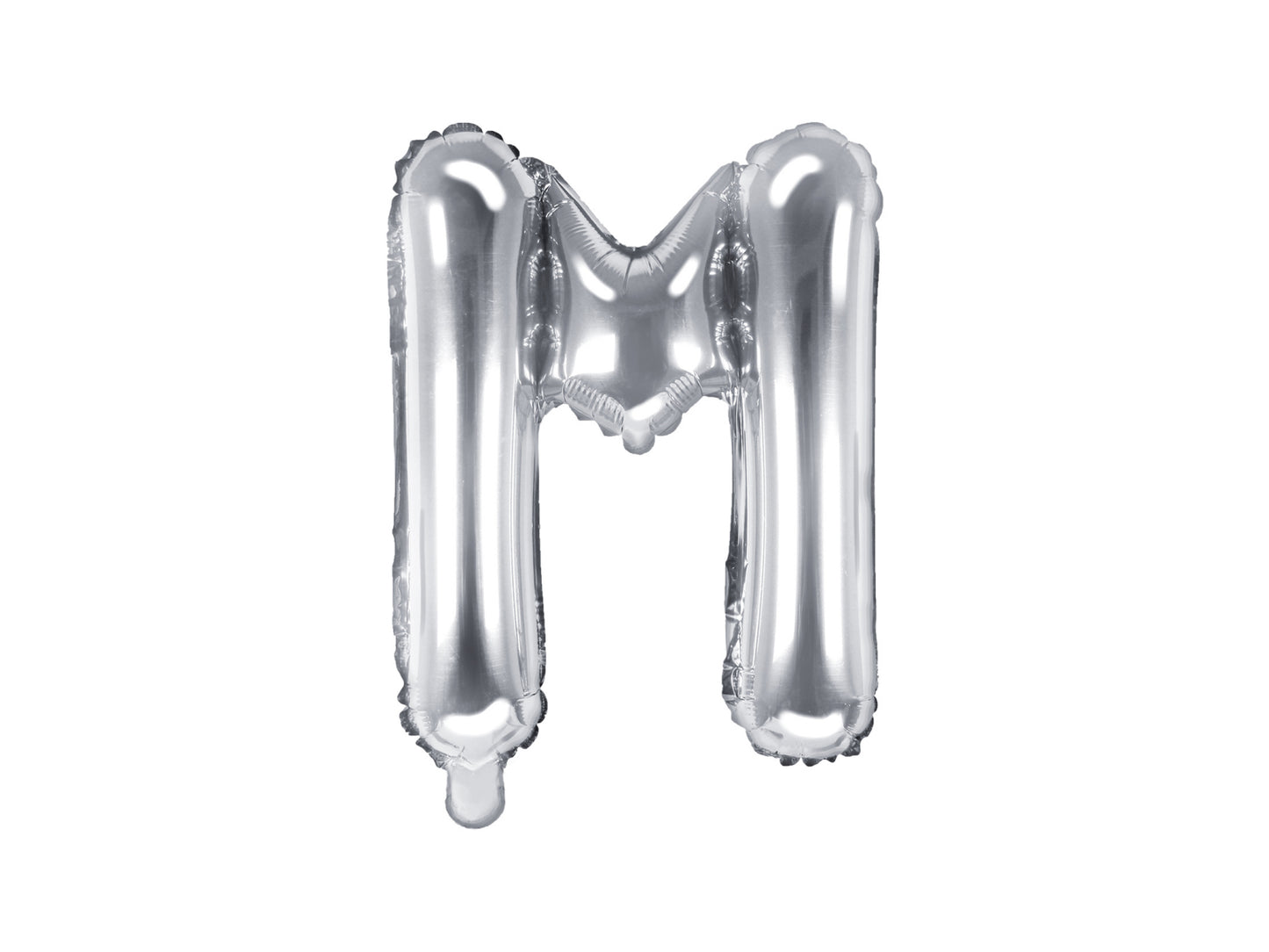 Balon folie Litera ''M'', 35cm, argintiu (1 buc.)