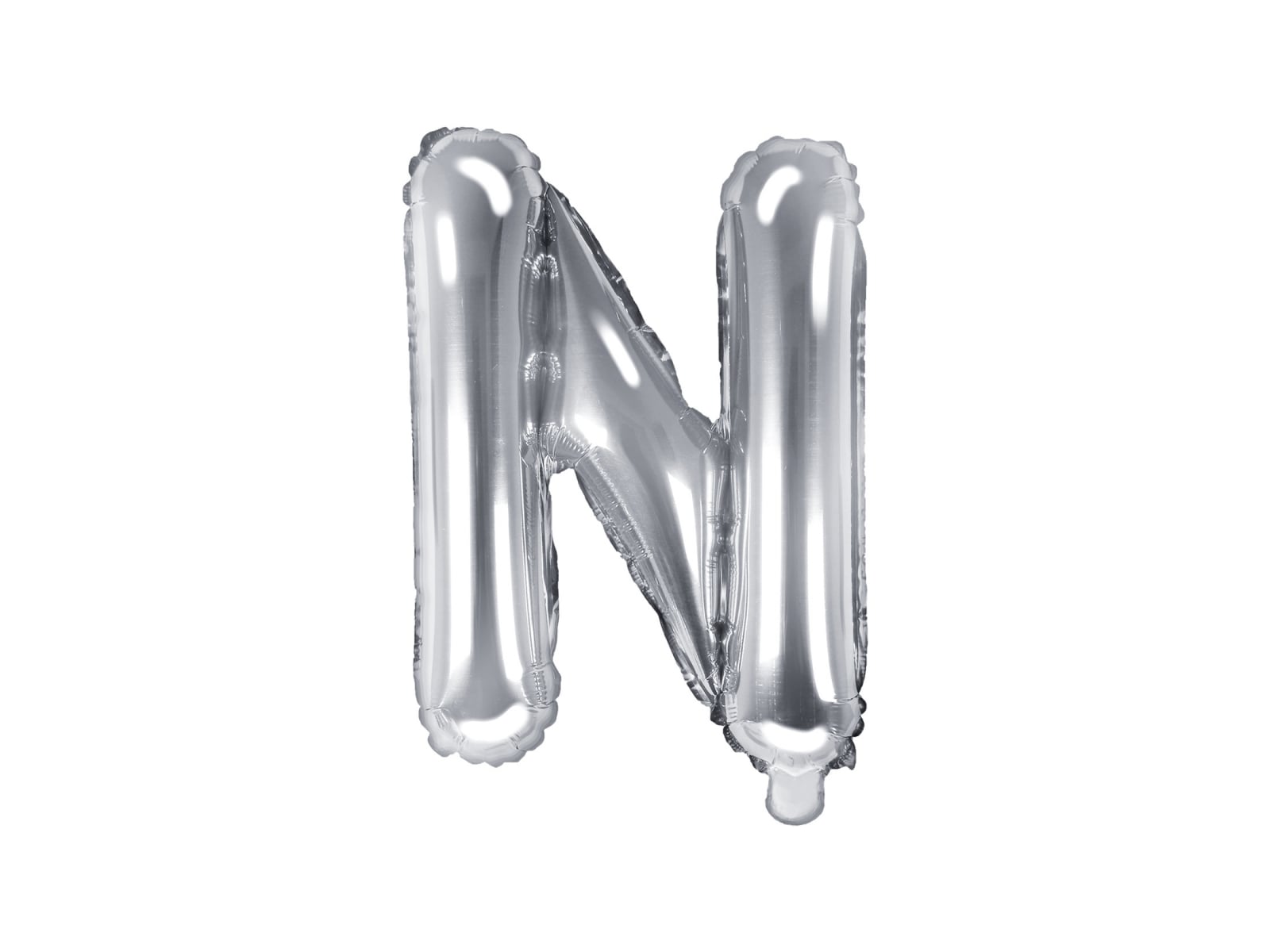 Balon folie Litera ''N'', 35cm, argintiu (1 buc.)
